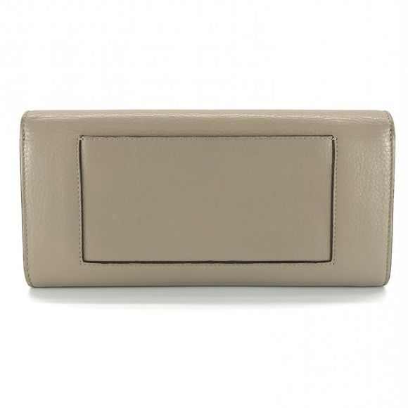 Celine Large Flap Multi-Function Long Wallet Leather Brown Beige - Picture 3 of 10